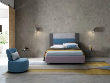 Letto singolo con testiera modulare Ground di Le Comfort