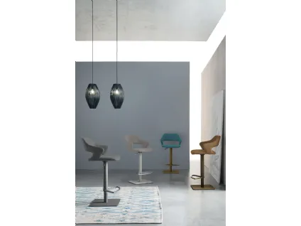 Sedie Malaga: Design elegante con struttura in metallo e seduta in  microfibra velluto