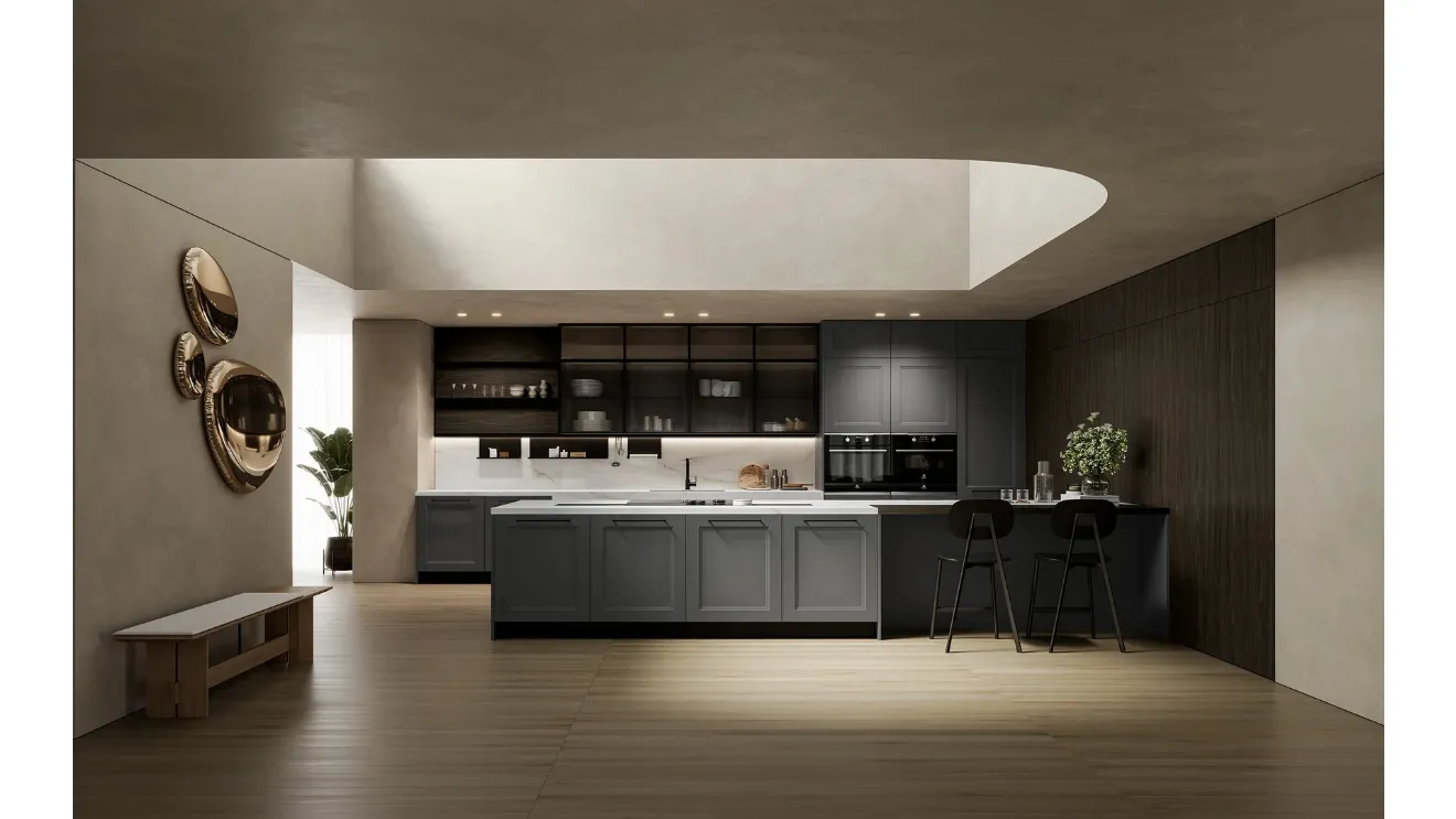 Cucina Moderna con penisola Meg 04 di Arredo3