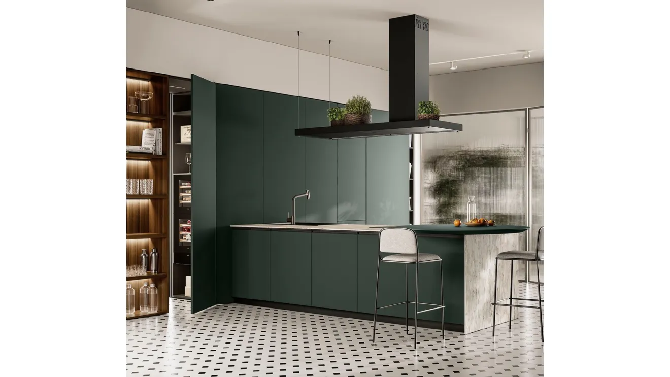 Cucina Moderna con penisola Linea di Colombini Casa Artec