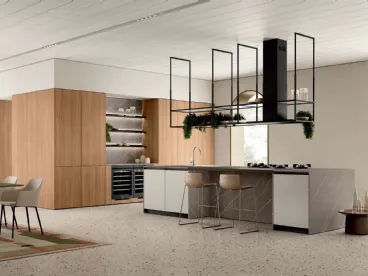 Cucina Moderna con isola Linea|Lungomare 09 di Colombini Casa Artec